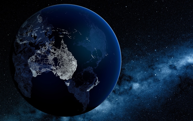 black, night, definition, high, stars, space, earth, 2K, planet, sky