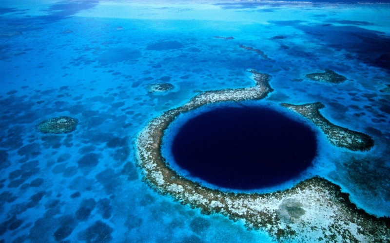 sink, blue, ocean, great blue hole, great, beaches, 1920x1200, hole, belize, 1080P