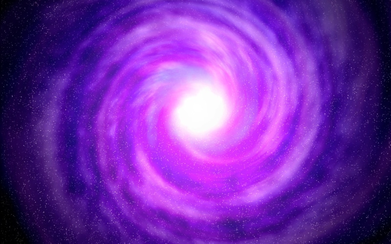 Hole, Stars, Violet, Space, Black, 2K