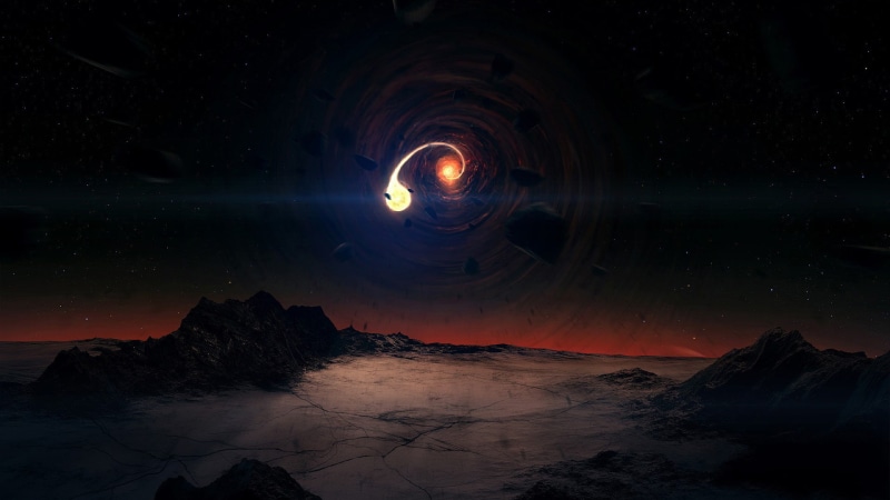 hole, star, alien, space, debris, 1080P, black, hd, landscape