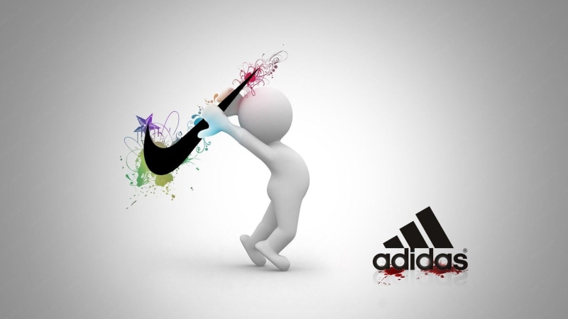 fashion, gray, logo, full length, digital composite, creativity, studio shot, Adidas, copy space, one person, illustration, art and craft, adult, white background