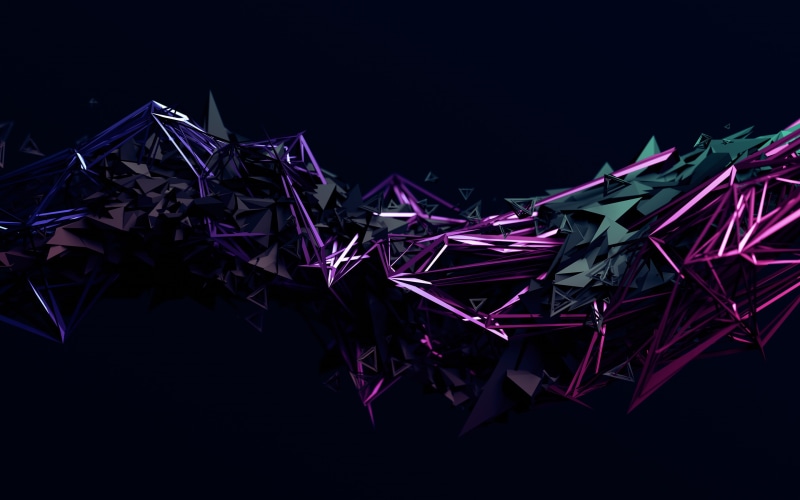 Dark, CGI, Render, Geometric, Polygonal, 2K, Shapes