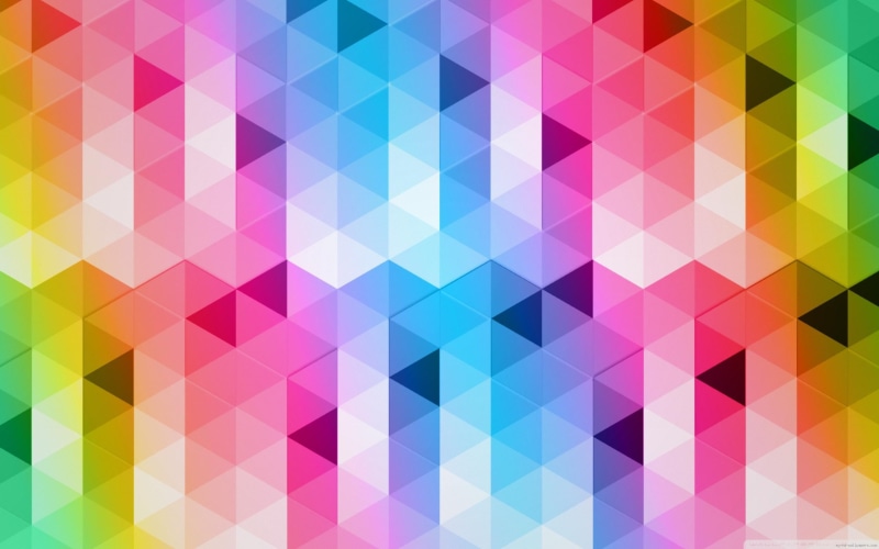 geometric, decor, abstract, orange, multicolor, pink, 2K, color, blue, shapes