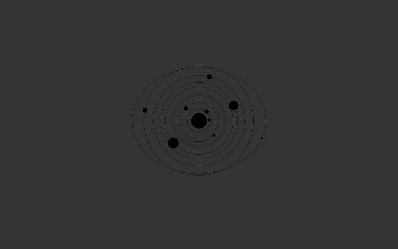 Solar System, minimalism, 2K