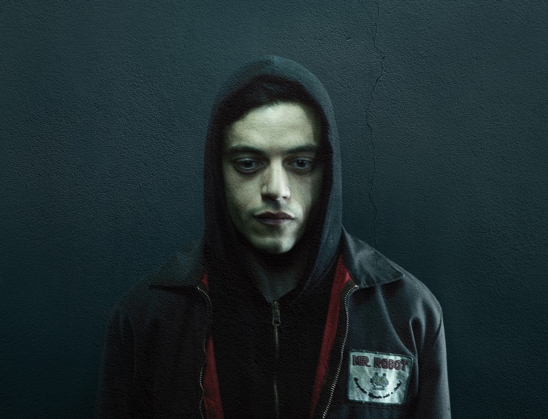 character, photography, portrait, irobot, Mr. Robot, 4K, Rami Malek, jacket, Elliot Alderson, male, gray, 2K, zip