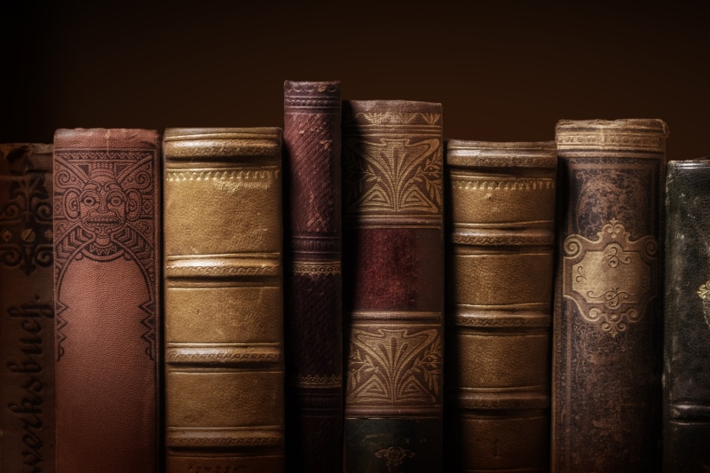 literature, title, close-up, publication, brown, no people, university, library, indoors, old, old-fashioned, studio shot, history, book Cover, antique