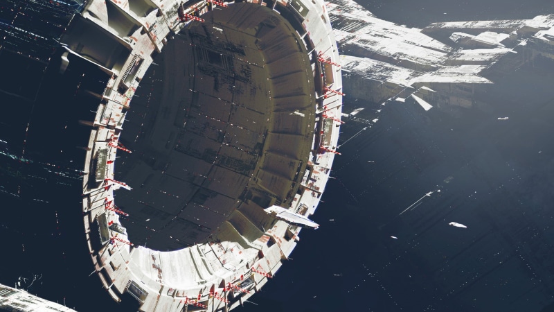 Paul Chadeisson, space, science fiction, 1080P, futuristic, space station