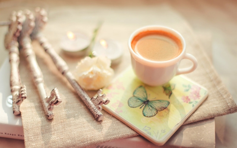 1080P, Coffee, Cup, Keys, Book