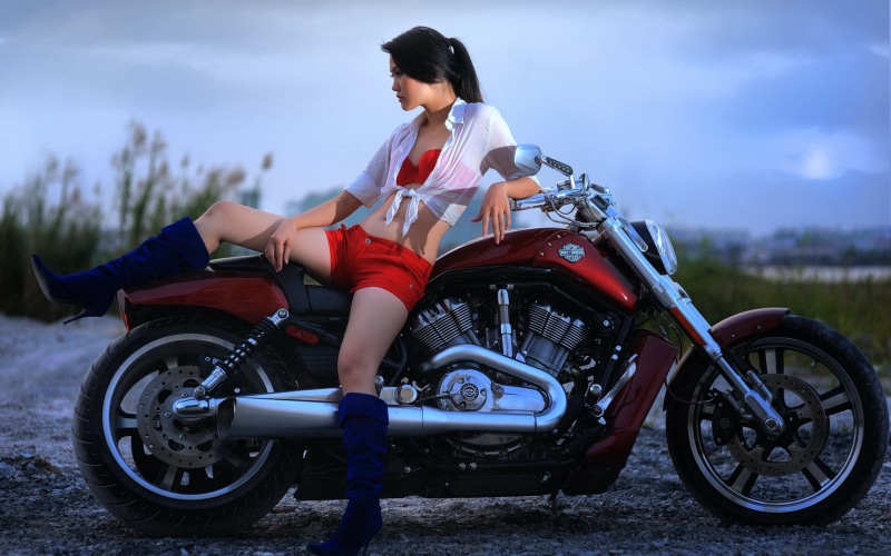 females, mode of Transport, Harley Davidson, travel, speed, mode of transportation, extreme Sports, women, 1080P, motorcycle, young women, full length