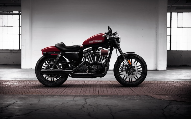 red, city, wheel, day, garage, stationary, mode of transportation, roadster, 720P, Motorcycles, window, motorcycle, tiled floor, side view, built structure