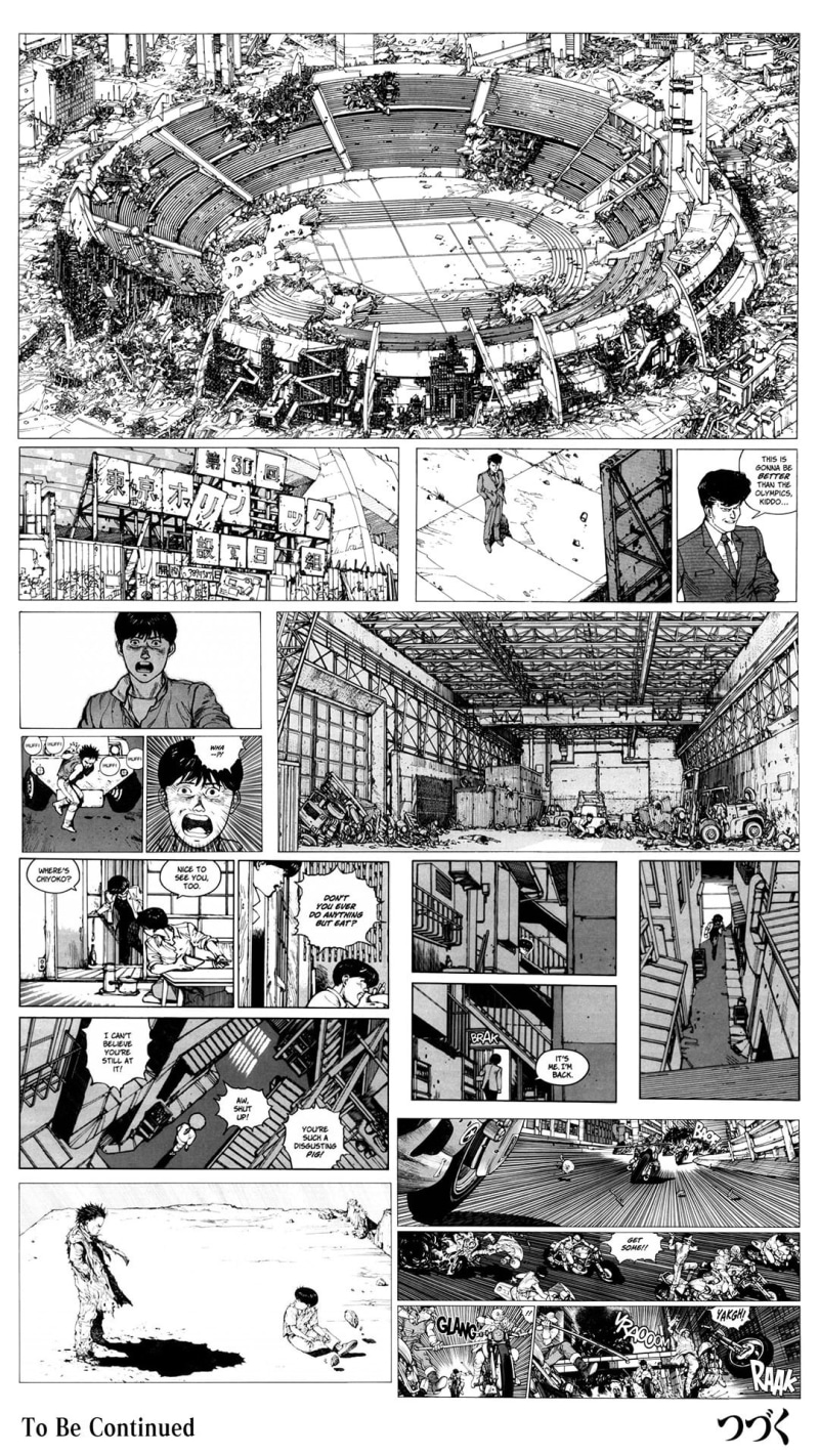 Akira, manga, 1080P, translated, anime, monochrome
