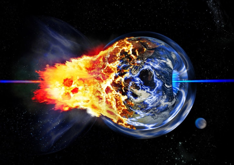 apocalypse, explosions, art, hd, x, black, quasar, space, Earth, planets, background, globes, 480P