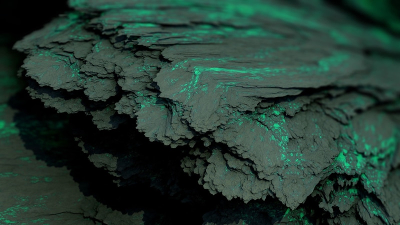digital art, Procedural Minerals, abstract, artwork, CGI, green, 1080P, mineral