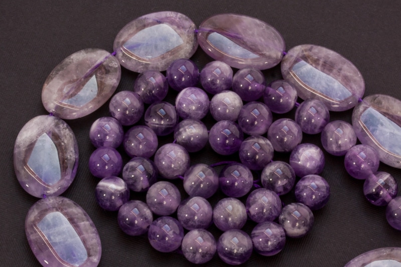 white, still life, studio shot, purple, smooth, large group of objects, jewelry, high angle view, abundance, choice, food and drink, food, gem, gemstone