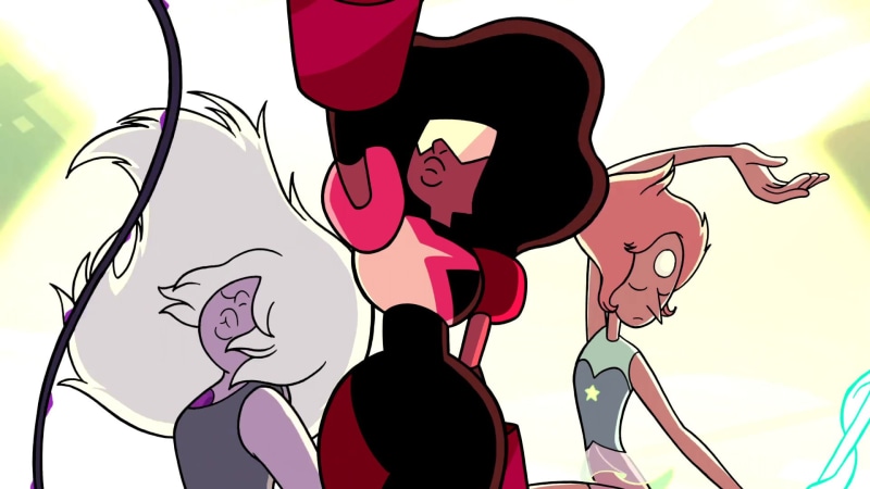 lifestyles, creativity, rear view, Amethyst (Steven Universe), emotion, Garnet (Steven Universe), art and craft, leisure activity, adult, human representation