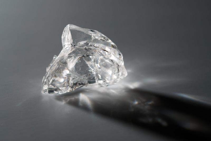 gem, glass, diamond, luxury, studio shot, semiprecious, geology, gray, precious, gray background, elegance, rare, artistic, silver colored, shiny, black background