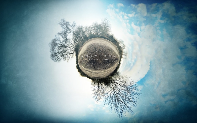 fish-eye lens, no people, low angle view, day, sky, growth, circle, Anathema, gray, 1080P, sunlight, sphere, cloud - sky, 2012, digital, outdoors