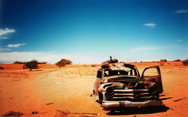 sand, 1080P, photography, aboned, clou, car, desert, blue, forgotten, old, destroyed, abstract, old car, alone