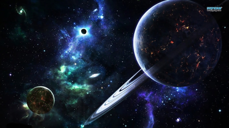 night, space art, sphere, eclipse, milky way, planetary rings, moon, light - natural phenomenon, futuristic, space and astronomy, stars, astronomy, ringed