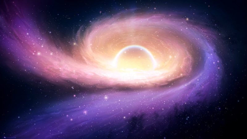 astronomy, purple, 1080P, artwork, sky, futuristic, illustration, light - natural phenomenon, spiral, space, galaxy, cloud - sky, nature, beauty in nature