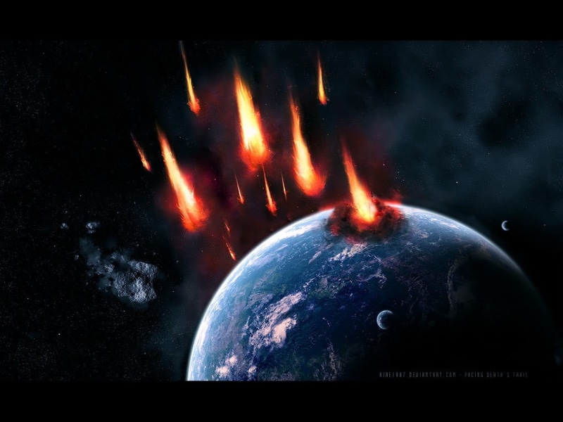 heat - temperature, space art, exploding, outdoors, asteroids, technology, nature, flame, fire, destruction, planet - space, screengrab, 480P, meteorite