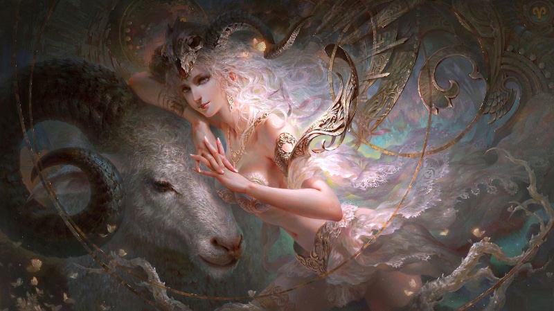 astrology, spirituality, fantasy, 2K, Capricorn, girl, Zodiac sign