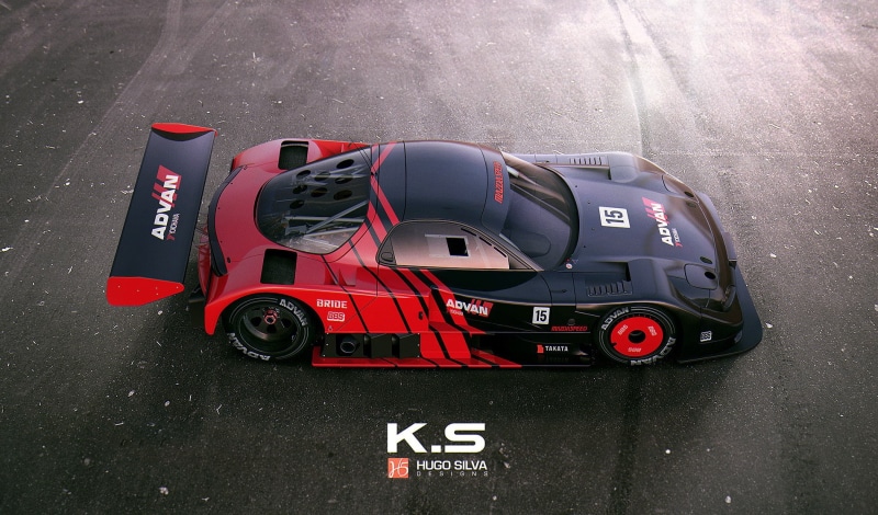 render, artwork, Khyzyl Saleem, widebody, 720P, car, Advan, Mazda, mazda rx7, vehicle