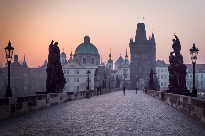 Prague, Czech Republic Charles Bridge, republic, charles, Tower, Dome, bridge, 1080P, czech