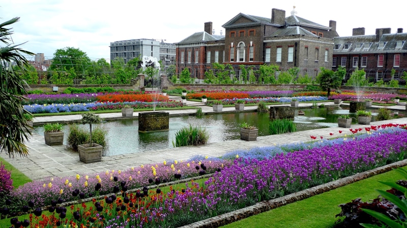 England, House, Park, Kensington, London, 2K, Flowers