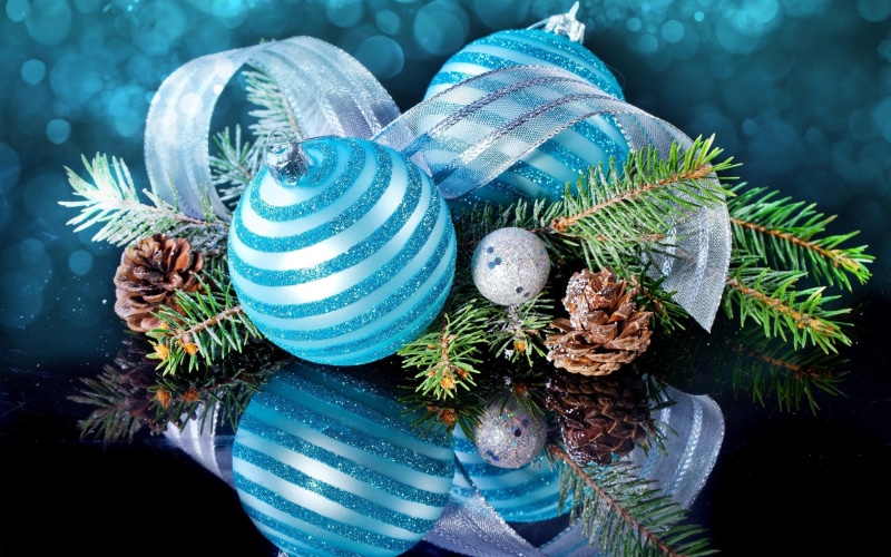 aqua, new, christmas, pinecone, decor, happy, baubles, merry, merry christmas, blue, new year, garland, stripe, 2K, decoration, lot, year, holidays