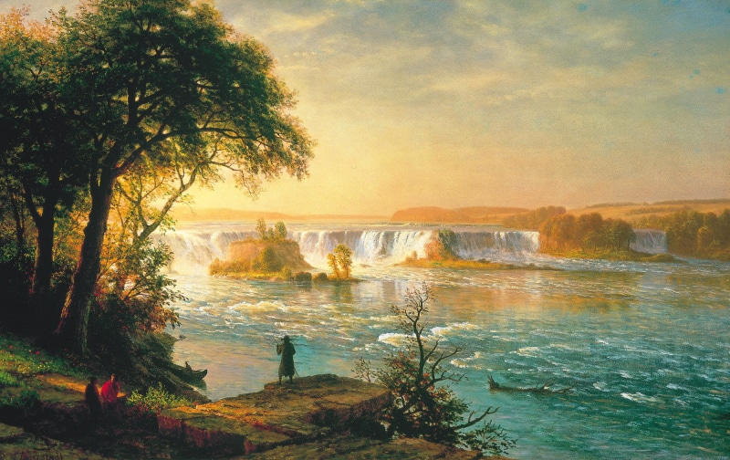 scenics, land, rock, painting, sunset, scenics - nature, cloud - sky, non-Urban Scene, orange Color, flowing water, facing, river, clouds, no People, power in nature