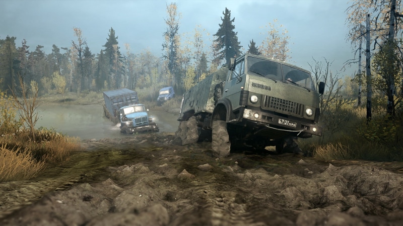 MudRunner, URAL, UAZ, swamp, Spintires, KAMAZ, 1080P, dirt, taiga