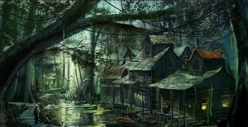 fantasy art, swamp, 2K