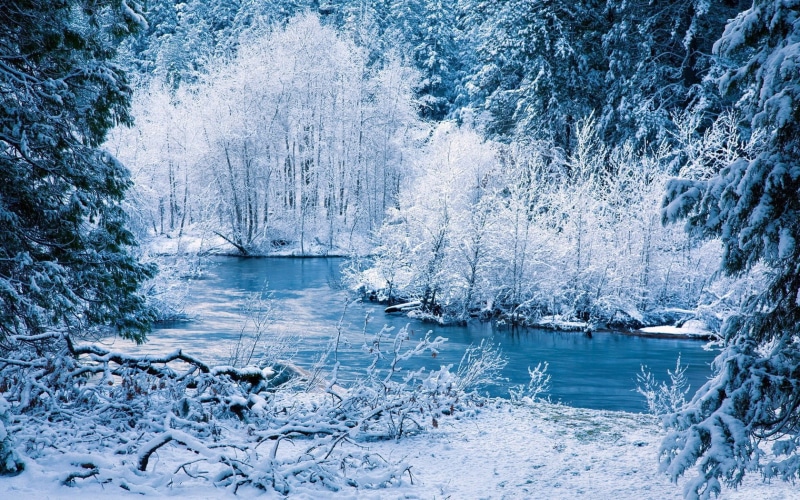 river, cold temperature, non-Urban Scene, weather, land, flowing water, cold - Temperature, december, no People, 720P, beauty In Nature, tranquility, rural Scene