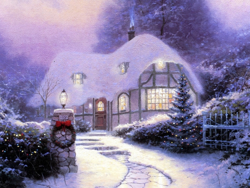 1080P, ice, snowing, tree, religion, purple, picture, street, place of worship, lantern, december, room, window, cold - Temperature, plant, town, street Light
