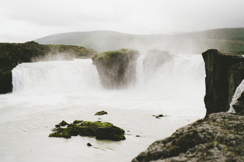 scenics - nature, waterfall, wide, environment, water, cliffs, stream, no people, flowing water, power in nature, flowing, 2K, fog, mist, rock, trees