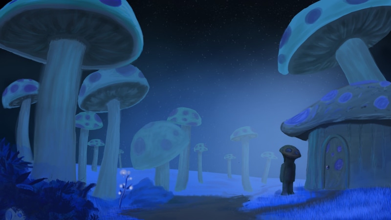 tank, Terraria, water, underwater, outdoors, transparent, animal wildlife, swimming, artwork, animal, mushrooms, mushroom, surrounded, marine, illuminated