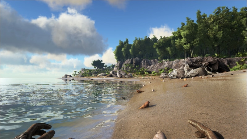 1080P, sea, land, tree, plant, rock - object, cloud - sky, sky, day, no people, non-urban scene, water, video games, gameplay, nature, beauty in nature