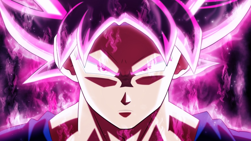Son Goku, headshot, pink color, Super Saiyan, Dragon Ball Super, Dragon Ball, arts culture and entertainment, indoors, glasses, shape, looking at camera