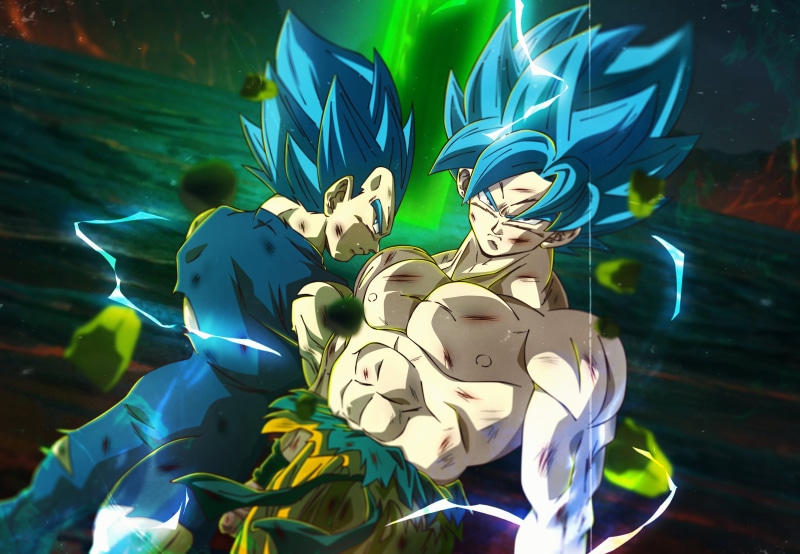 Goku, Dragon Ball Super: Broly, Dragon Ball, Movie, Vegeta (Dragon Ball), 5K, Super Saiyan Blue