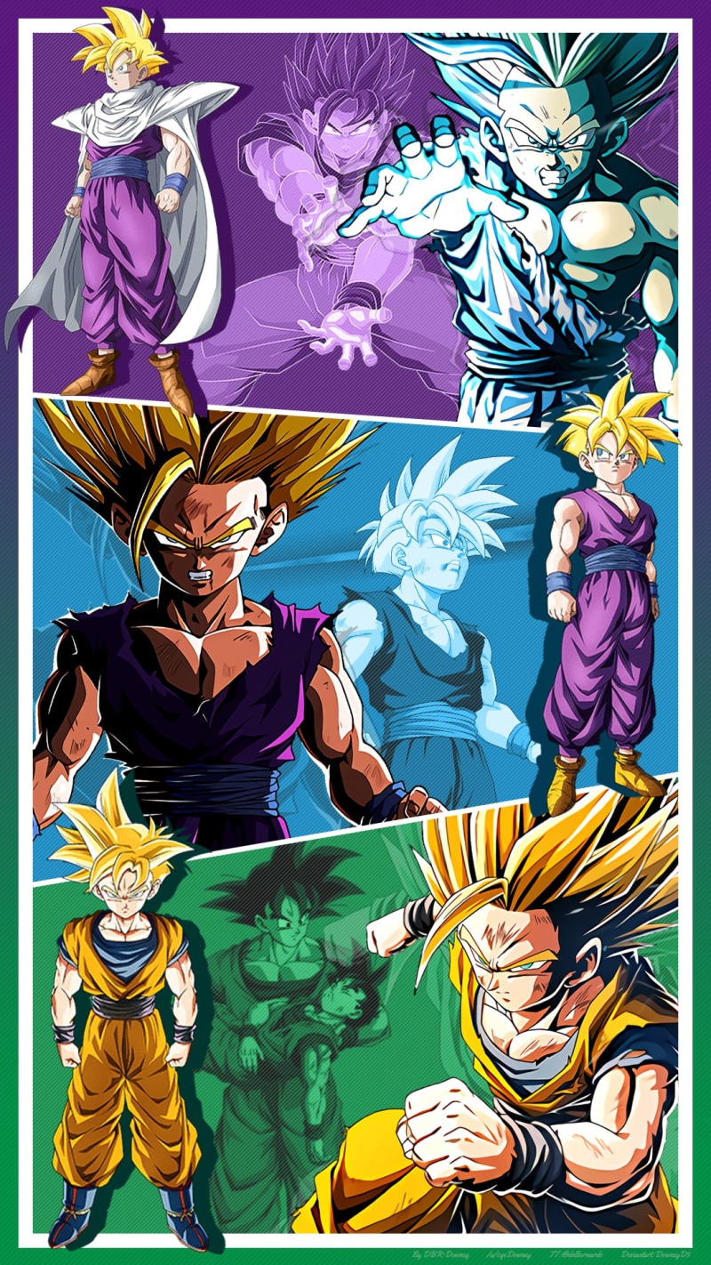 Dragon ball Z Dokkan Battle, Son Goku, Dragon Ball Z, Super Saiyan 2, Gohan, Super Saiyan, 1080P, Dragon Ball, Son Gohan, Dragon Ball Z Kai