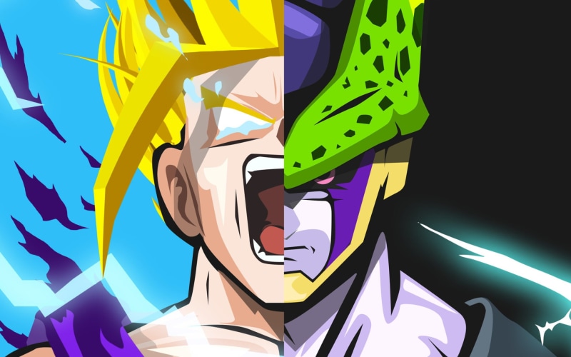 Dragon Ball, Dragon Ball Z, 1080P, Gohan (Dragon Ball), Super Saiyan 2, Cell (Dragon Ball)