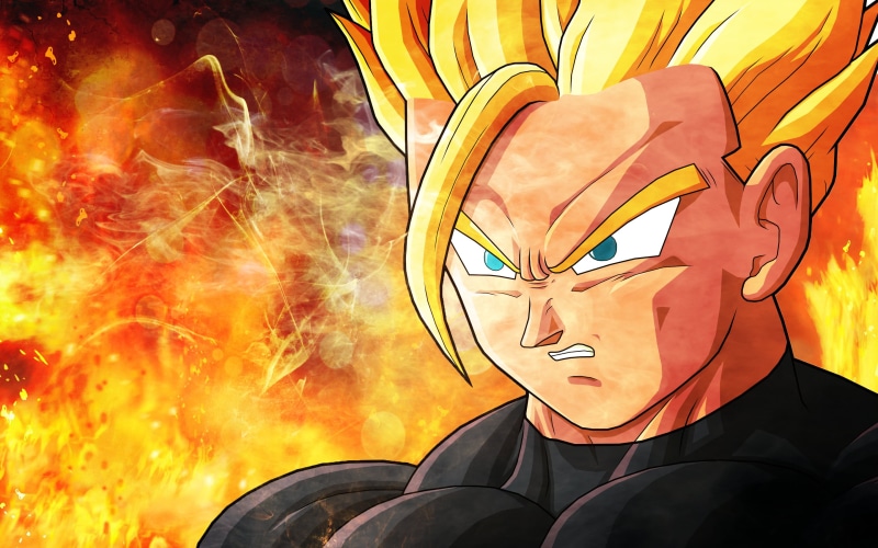 super, orange color, day, lifestyles, leisure activity, headshot, burning, Dragon Ball Z, Super Saiyan, real people, Dragon Ball, one person, Gohan, art and craft