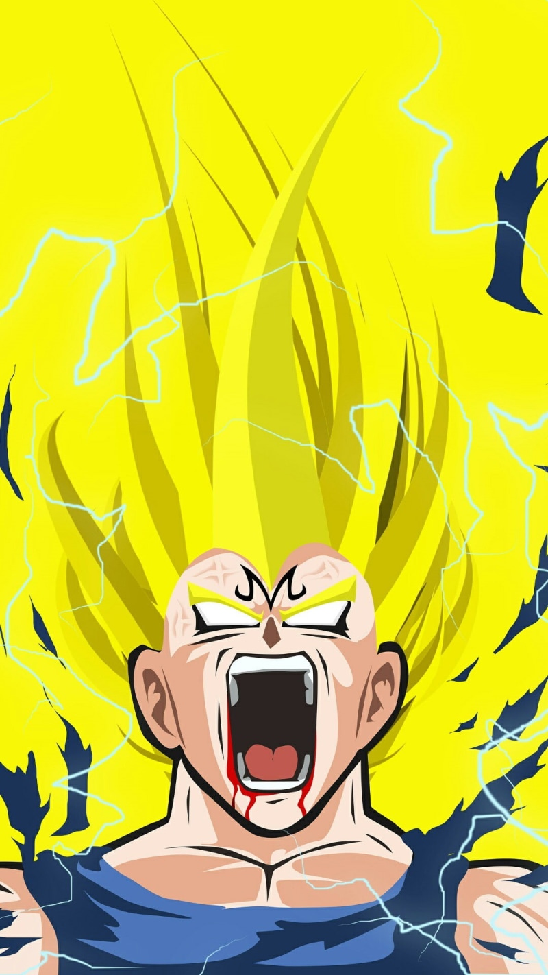 1080P, portrait display, Dragon Ball Z, Vegeta