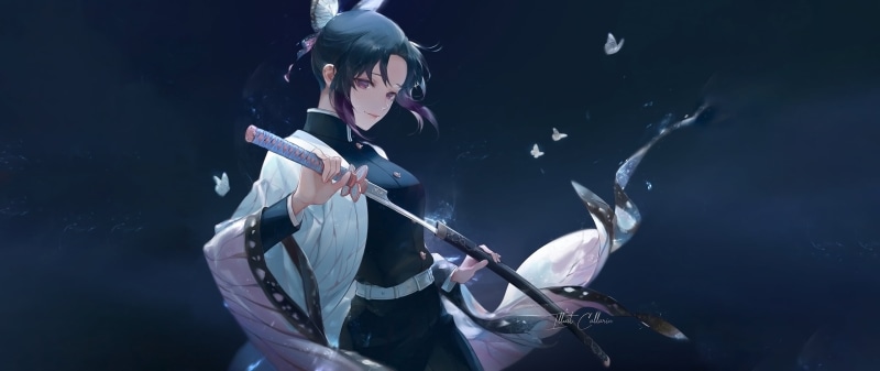 ultrawide, katana, 2K, Kimetsu no Yaiba
