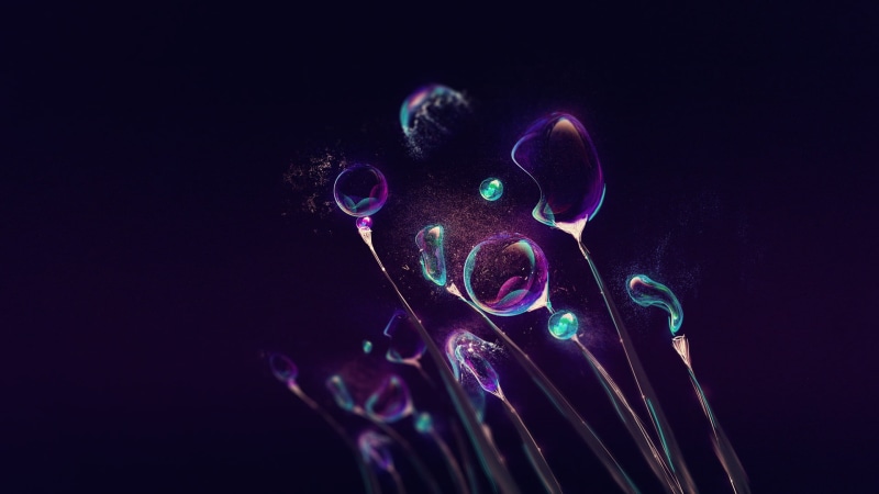 abstract, Nidia Dias, psychedelic, bizarre, illuminated, futuristic, graphic, nature, indoors, creativity, technology, teardrop, no people, purple, science