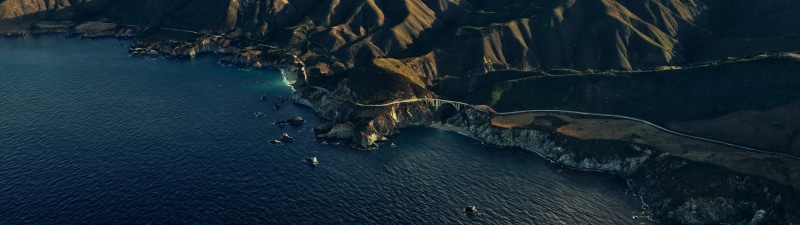 Big Sur, ultrawide, 5K, water