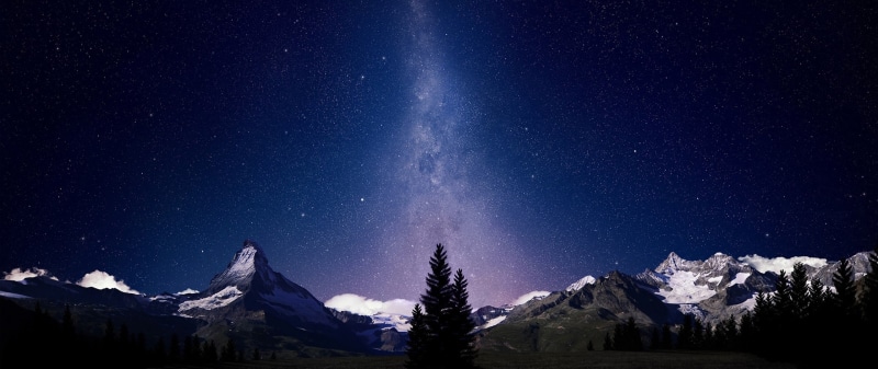 landscape, mountain peak, green, snowcapped mountain, beauty in nature, night, no people, cold temperature, photography, winter, stars, nature, sky, scenics - nature
