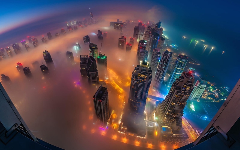photograph, night, arab, united, dubai, wallpape, fog, air, hd, desktop, 2K, emirates