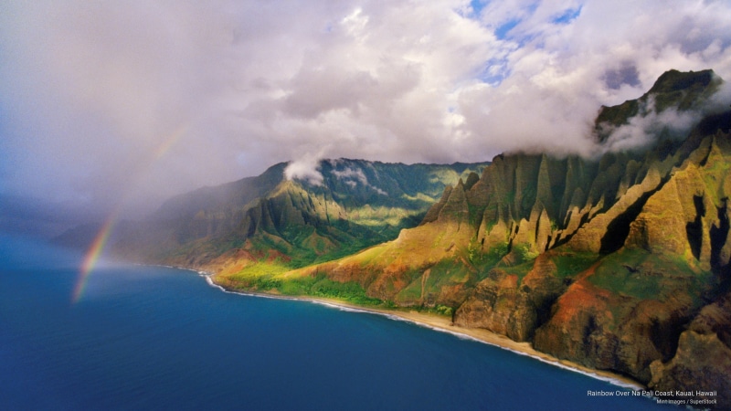 Islands, 2K, hawaii, rainbow, coast, kauai, pali, na